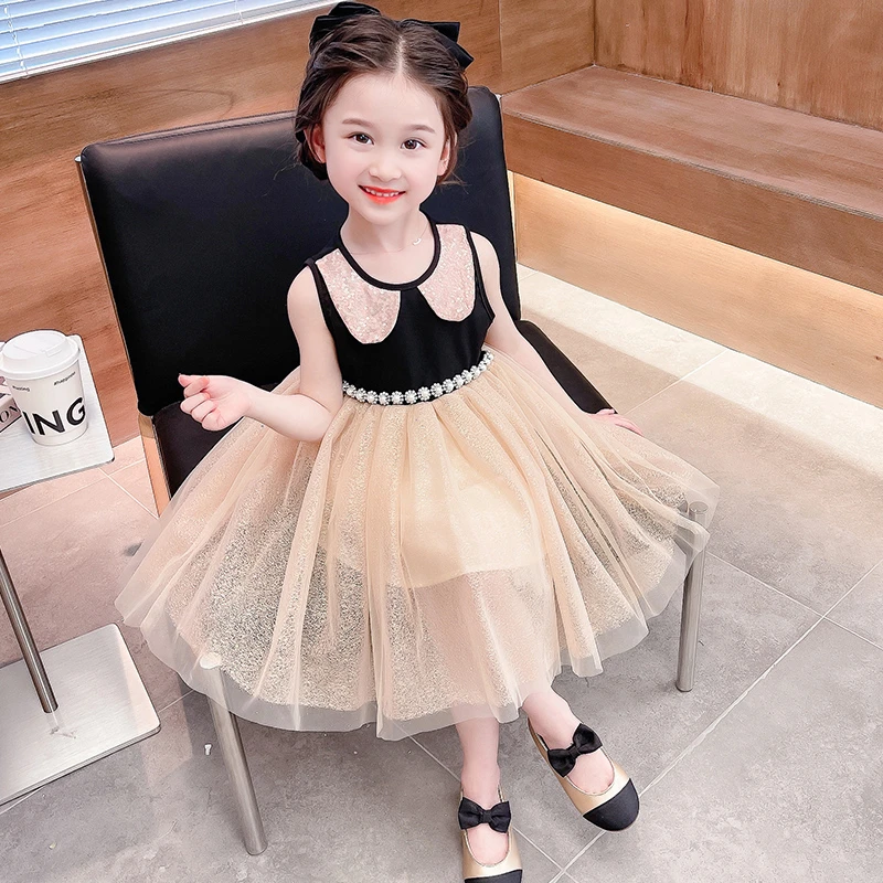 女.童纱裙子2025新款夏装小香风连衣裙女宝宝洋气礼服夏季公主裙