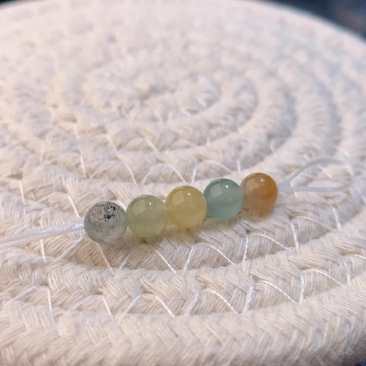 翡翠散珠艺术风格油画感翡翠珠