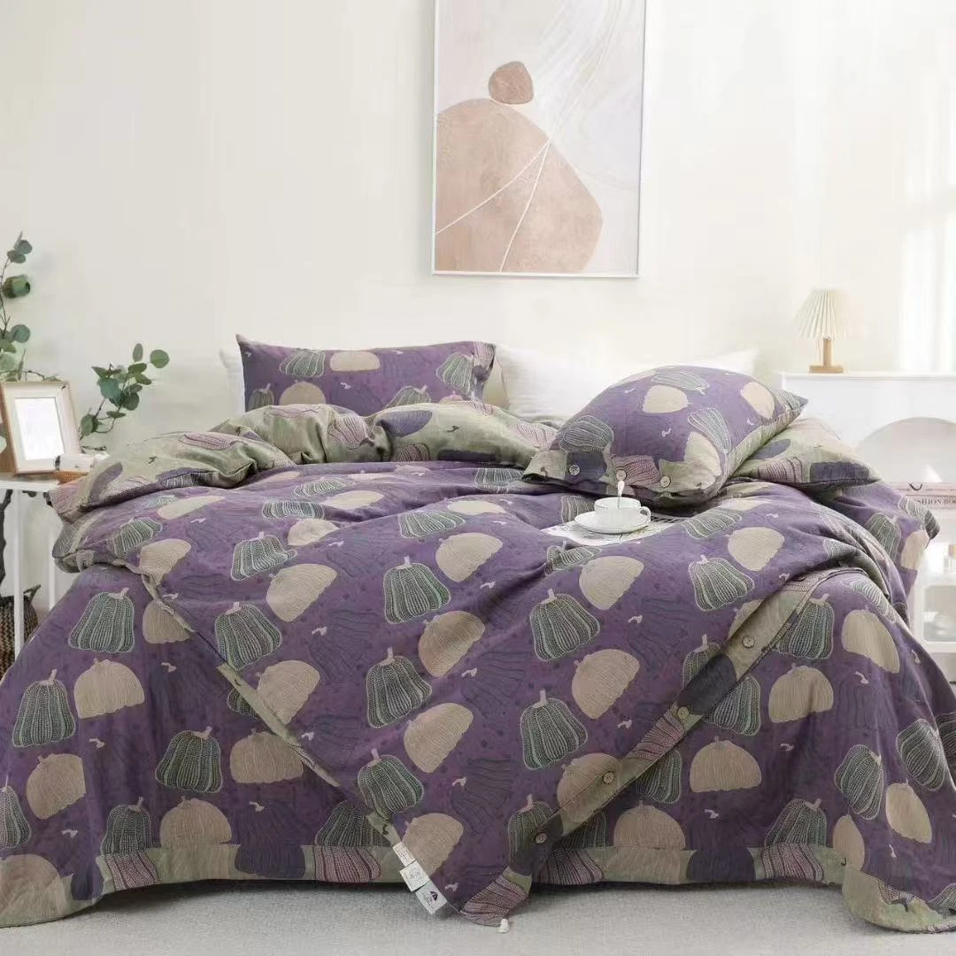 【孤品四件套】全棉提花双层纱四件套