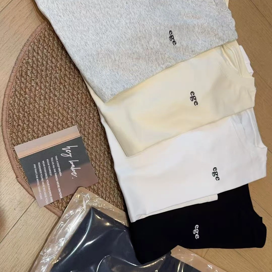 南瓜家纯色egg刺绣t