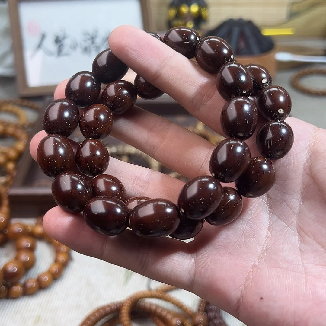 紫金鼠手串14号枣珠随机发