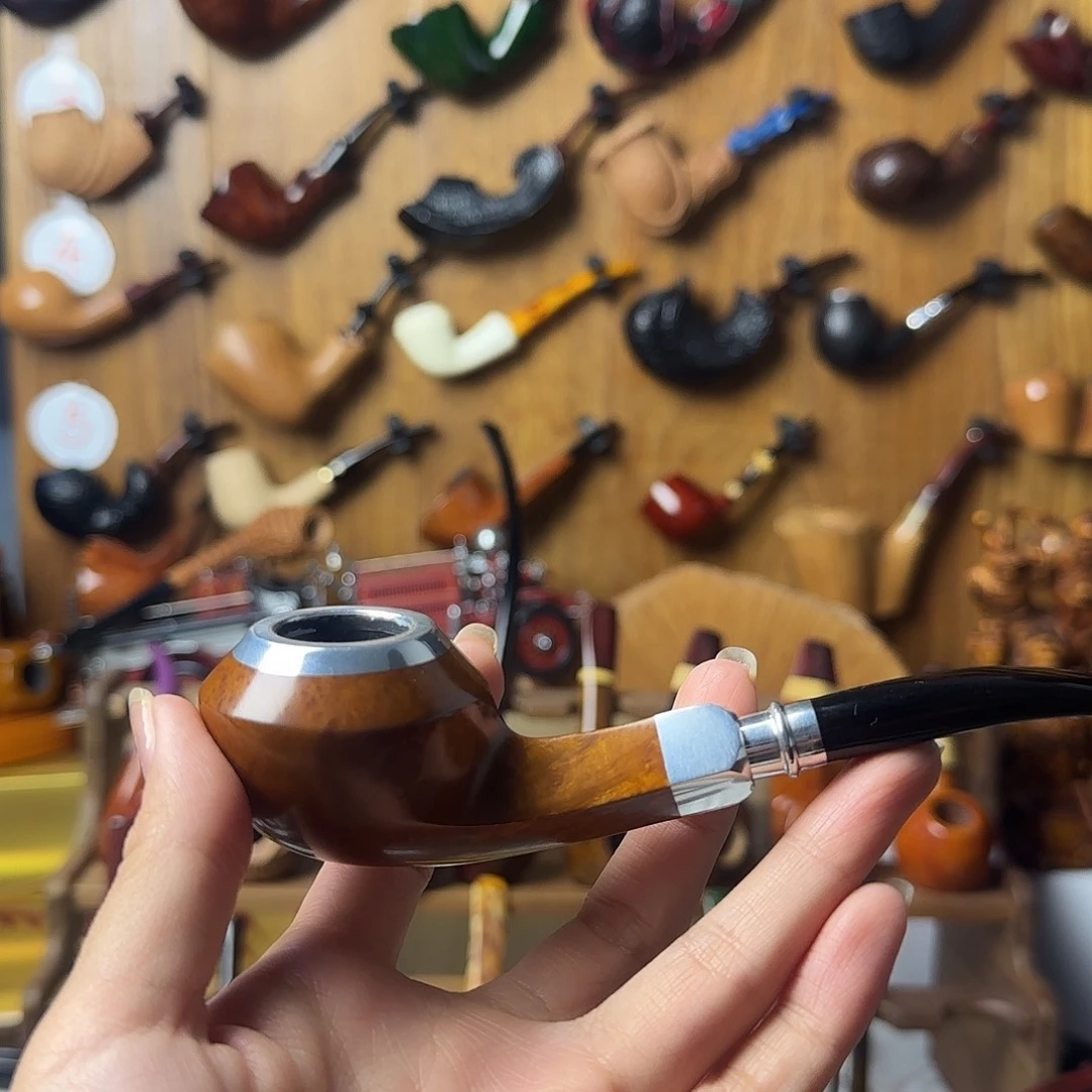 言***笑石楠木烟斗牛头军插