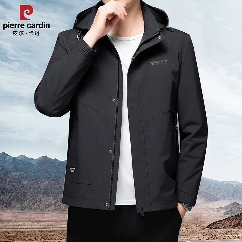 皮尔卡丹【多色可选】高档男士户外休闲春秋季百搭宽松夹克外套男