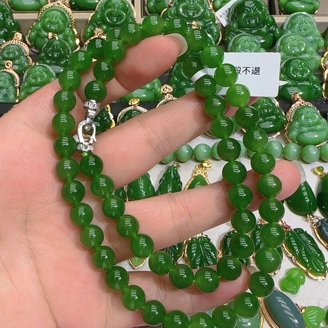 和田玉（碧玉）项链未镶嵌