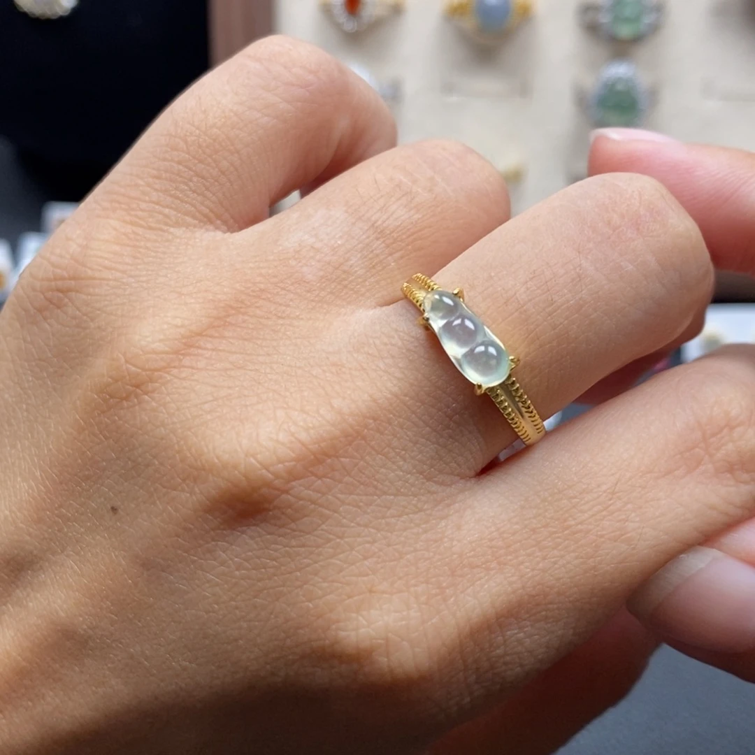 翡翠银S925镶嵌戒指