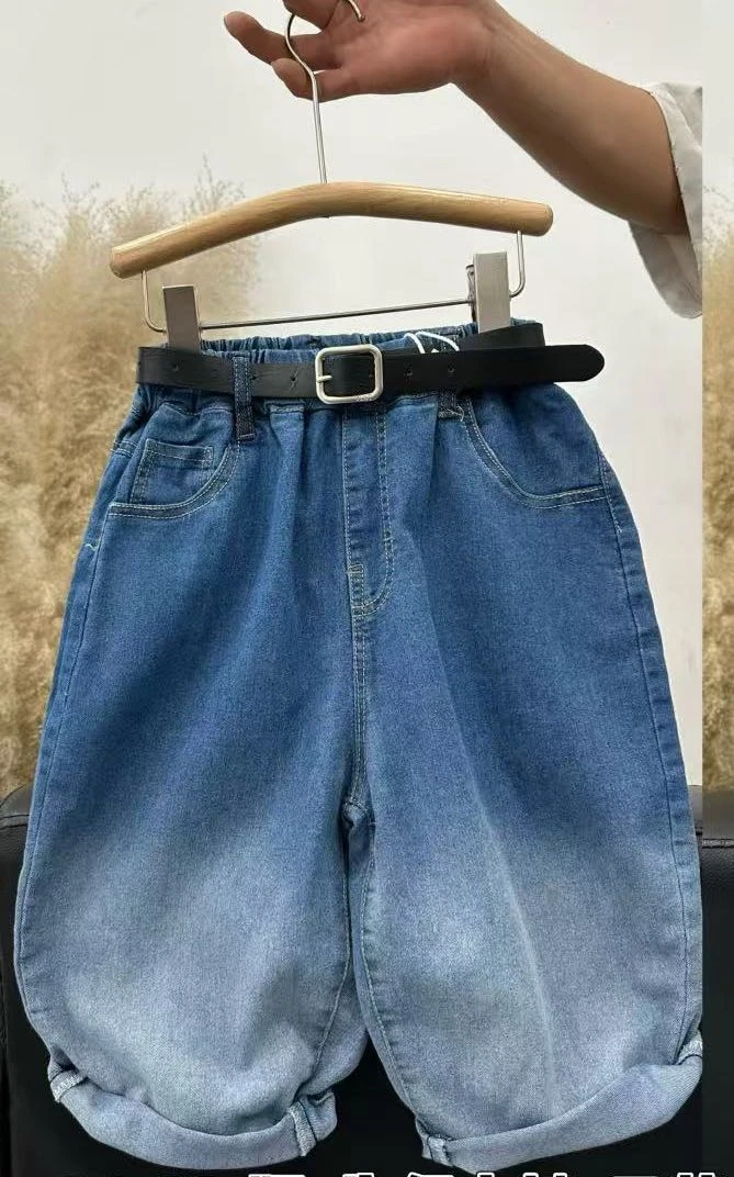 【新疆包邮】夏季新款渐变牛仔中裤T466