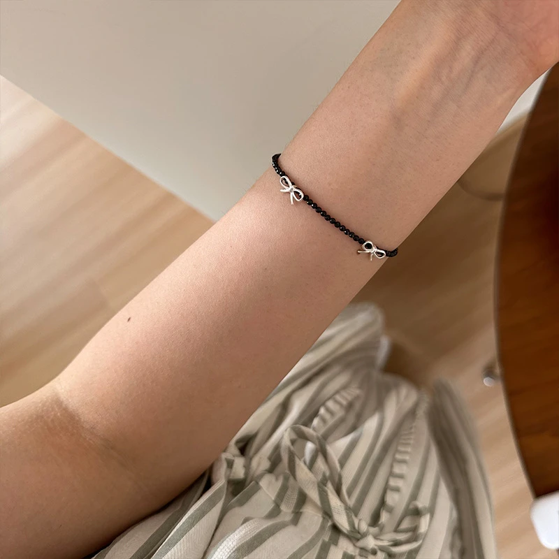 925银手链 新款气质简约轻奢蝴蝶结手链JSHD03