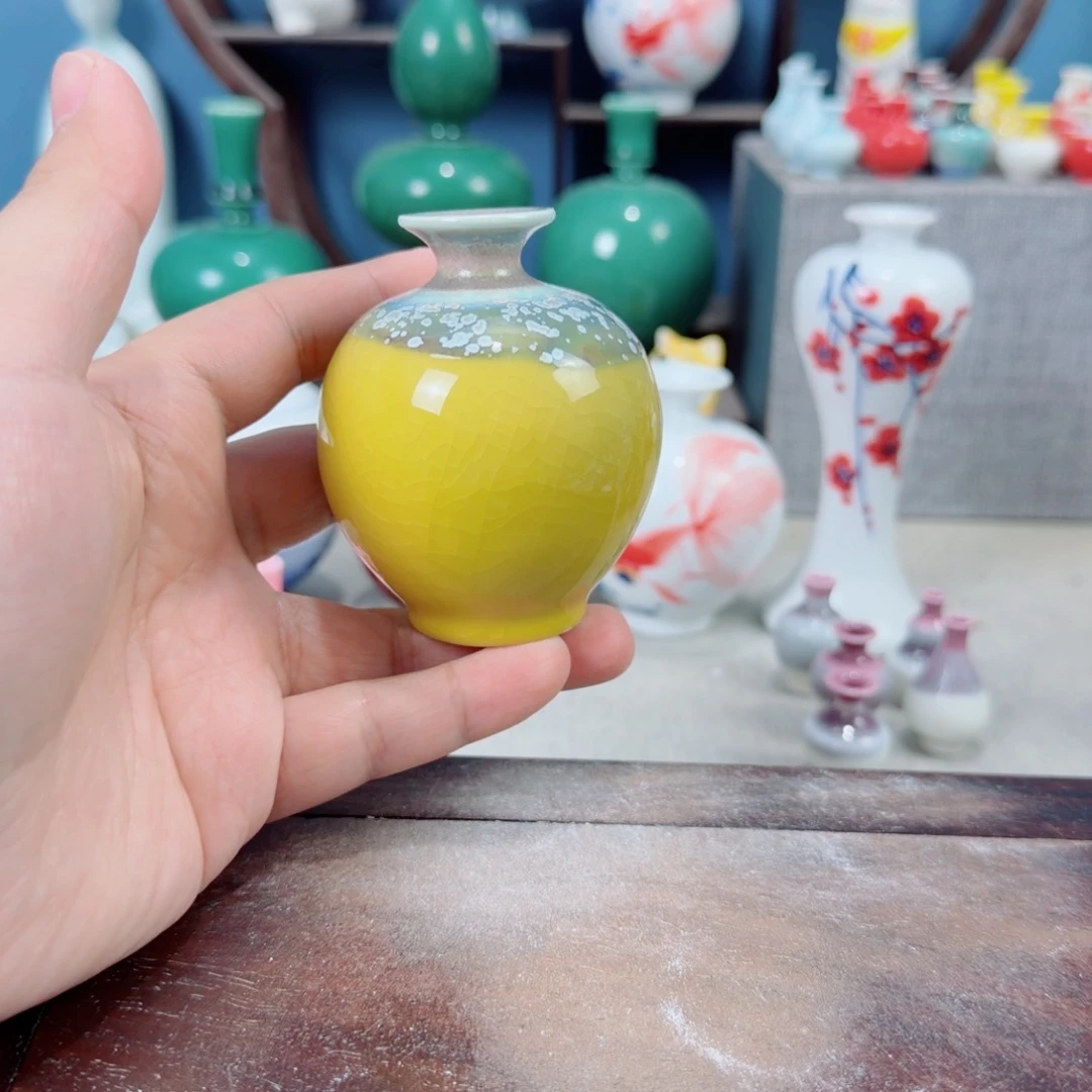 陶瓷手工小花器摆件