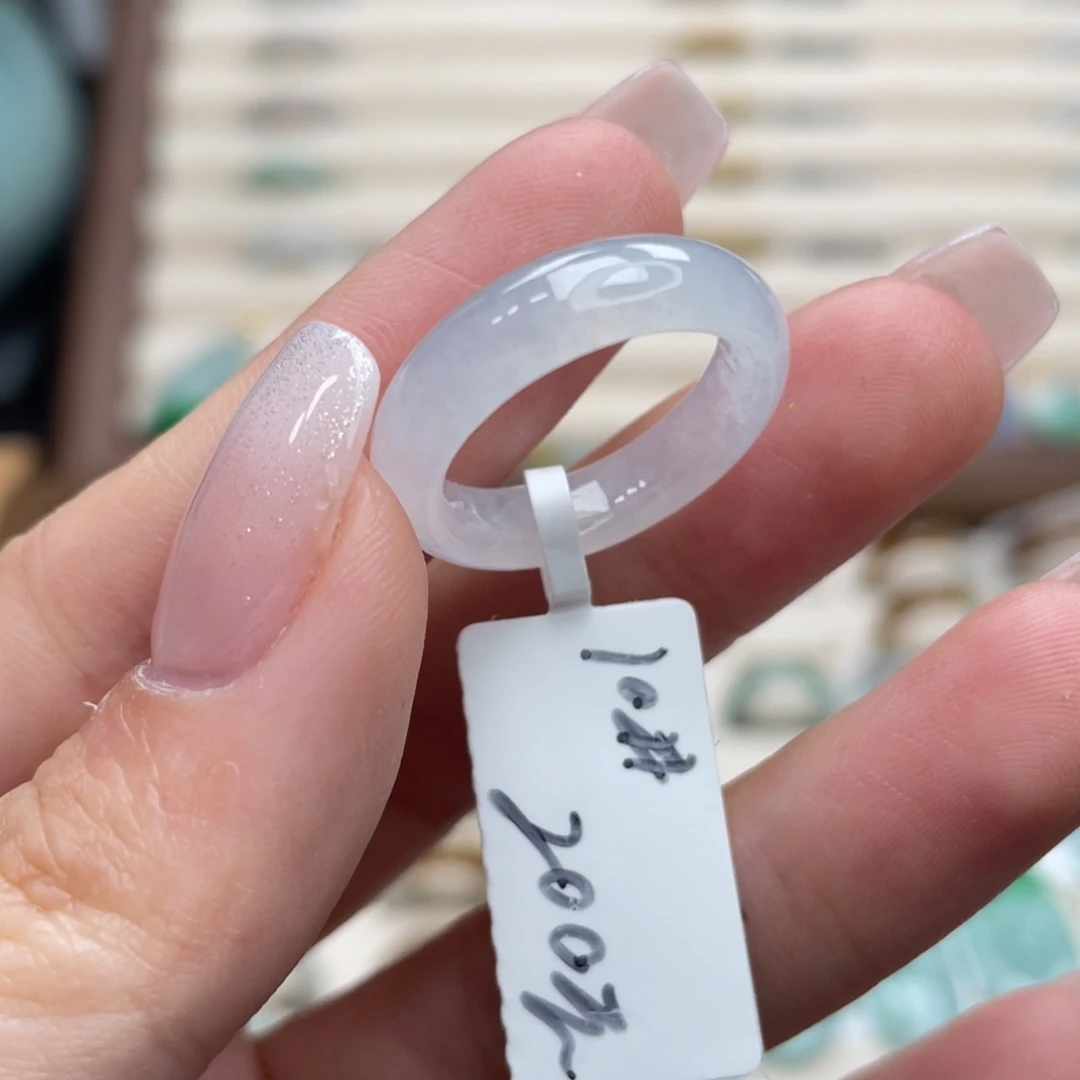 翡翠未镶嵌戒圈a01港圈10白月光