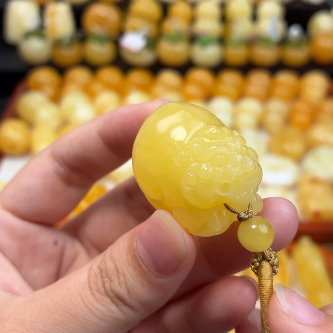 蜜蜡未镶嵌毛衣链蜜蜡