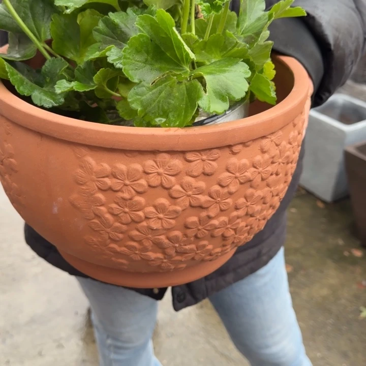 花盆紫砂口30高19宜兴紫砂