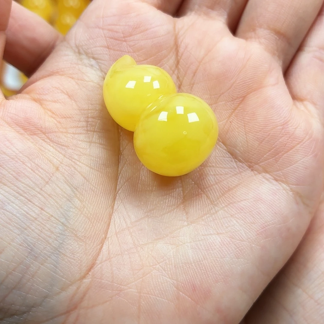蜜蜡未镶嵌颈饰焦皮浓蜡妖花葫芦