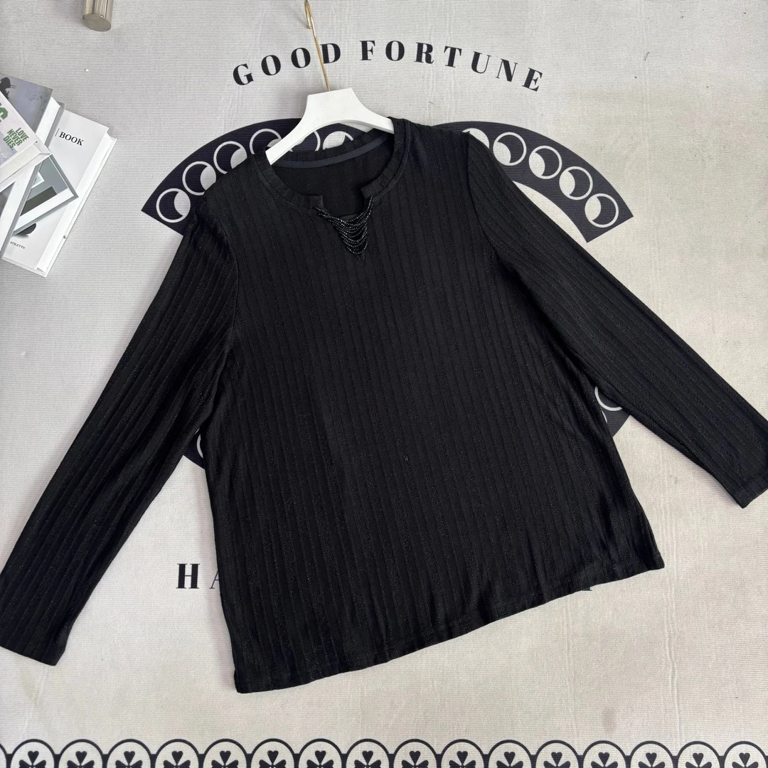 【芮娜依莲】回馈2025款秋冬设计感领口打底衫-5071