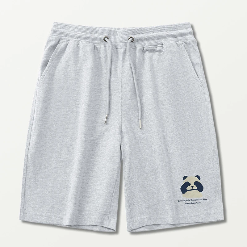 休闲短裤子男夏季外穿潮流百搭直筒五分裤沙滩裤小熊运动跑步卫裤