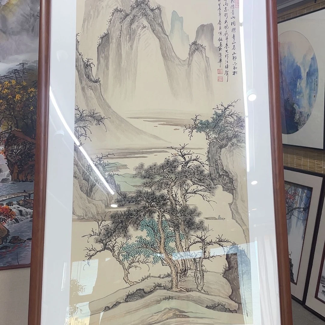 国画诚**下手绘国画精品山水，带框包邮