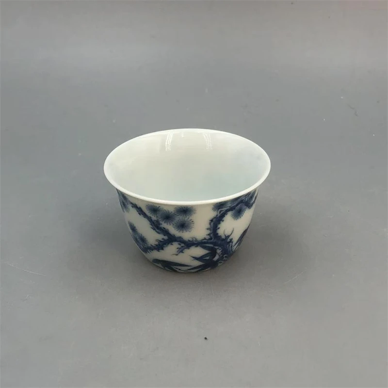 CLJJ2-2415[学茶严选]雨后 湛蓝系列 松竹梅 小品杯 陶瓷茶器