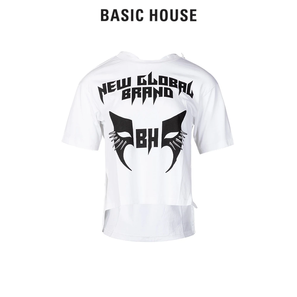 Basic House/百家好 时尚印花短袖BJ2117-HUTS328AWH