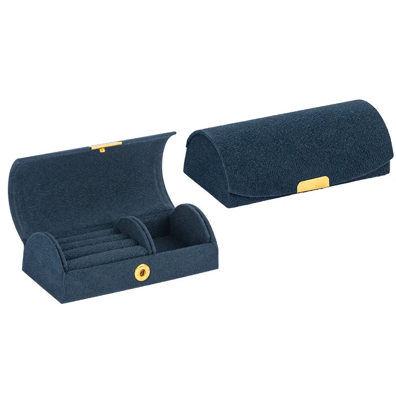 首饰盒/箱 简约迷你珠粒绒珠宝盒