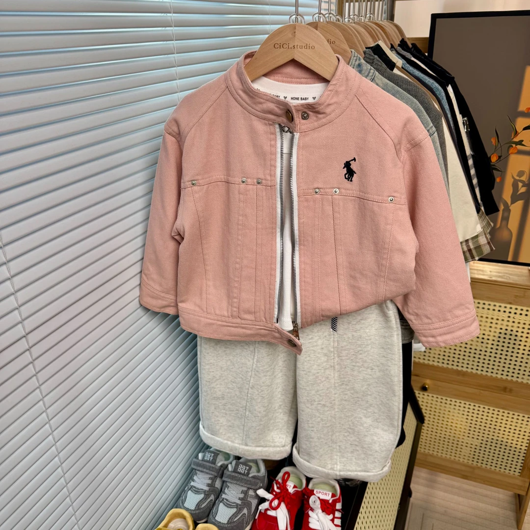 儿童秋装2025新款儿童韩版外套棉布男童洋气小童儿童外套洋气