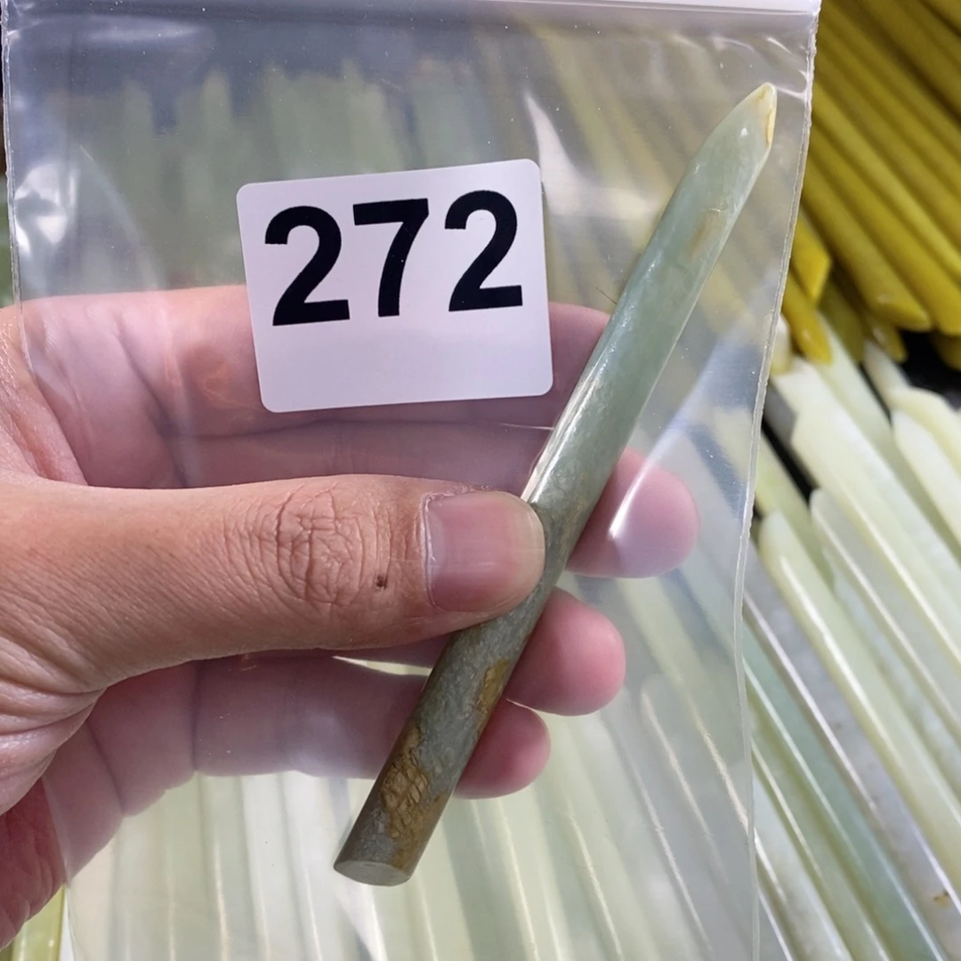 未镶嵌蛇纹石玉发簪