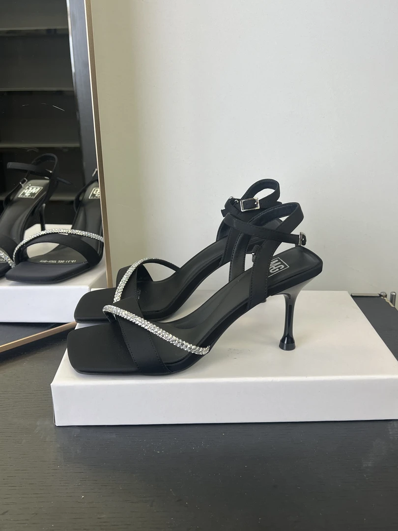 （7厘米）98-1067黑色细跟高跟鞋时尚舒适