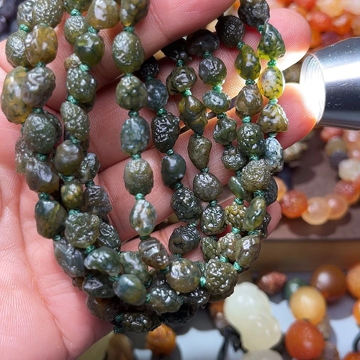 阿拉善彩玛瑙毛衣链