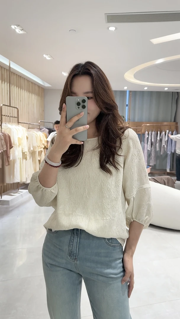 【HH】2025星海冠乐绉桑蚕丝上衣 XMN-JX307