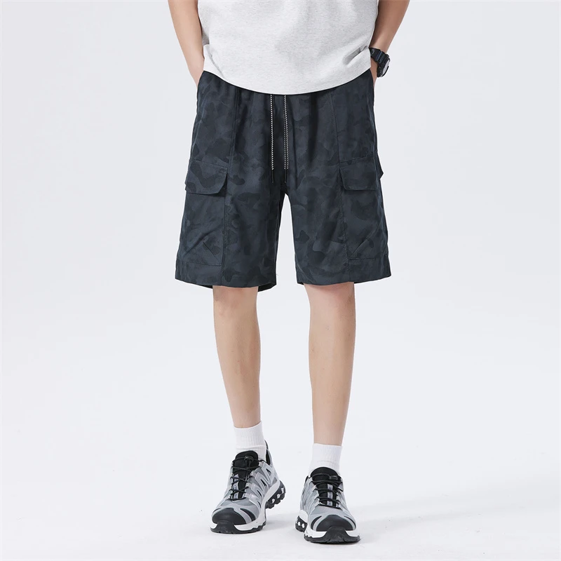 夏季薄款户外工装短裤男2025新款潮牌迷彩休闲短裤男士宽松五分裤