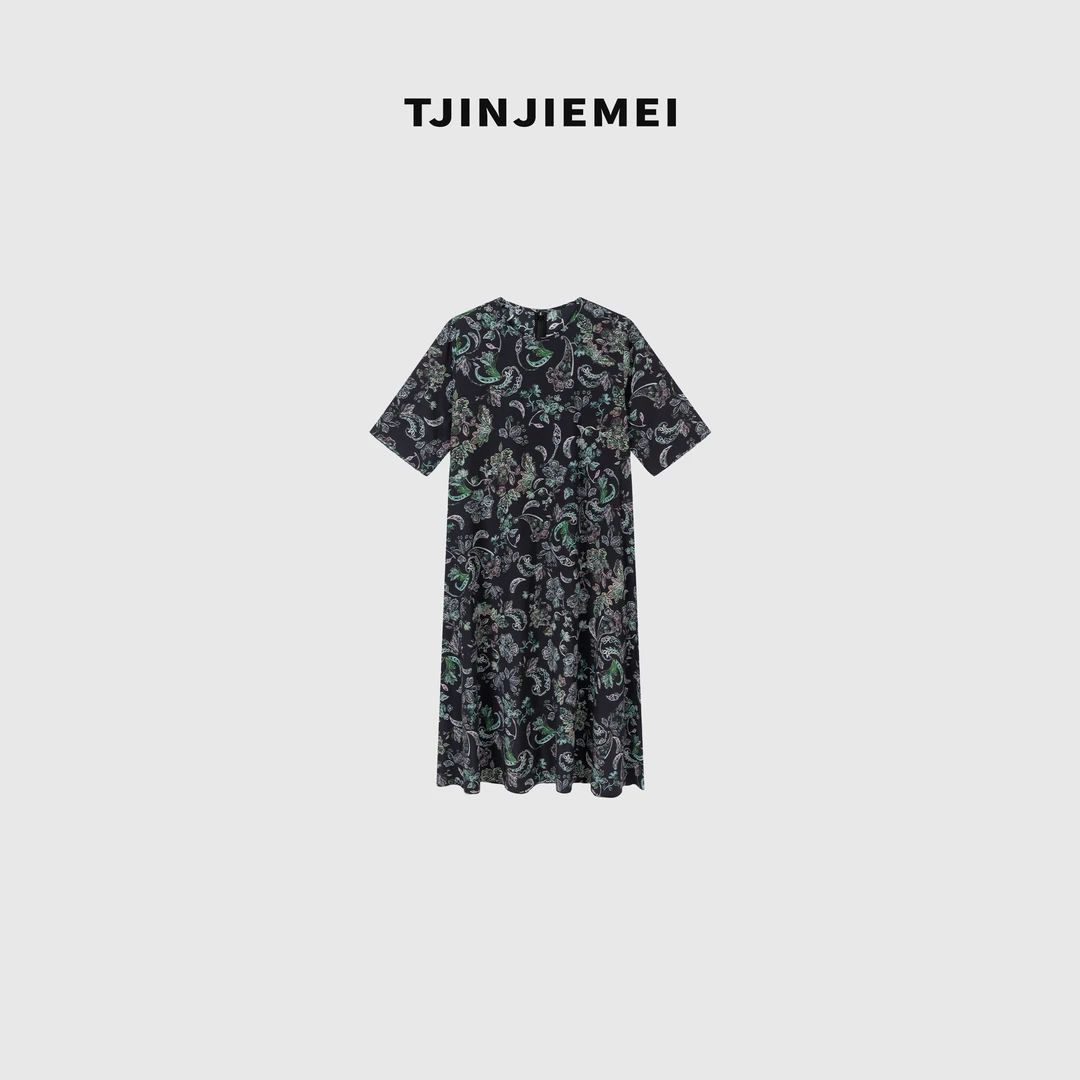 T井姐妹【青舟】气质休闲百搭桑蚕丝连衣裙LYQ2505-258803