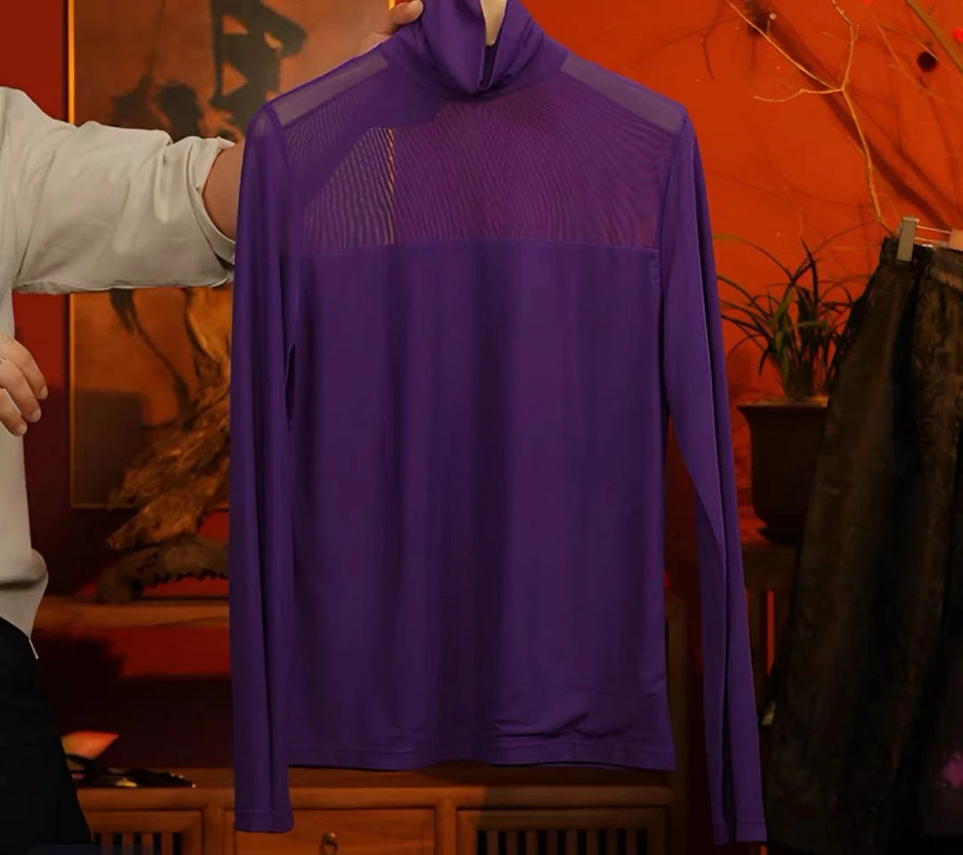 【紫霞雅韵】朦胧紫新中式原创设计打底衫