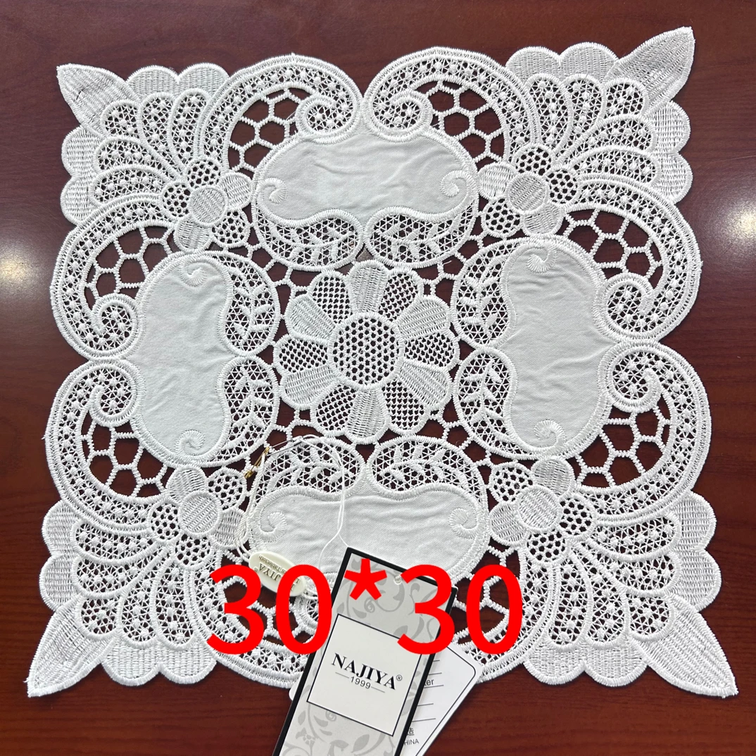 NAJIYA-195简约百搭蕾丝镂空多用酒柜沙发玻璃柜装饰盖巾餐垫