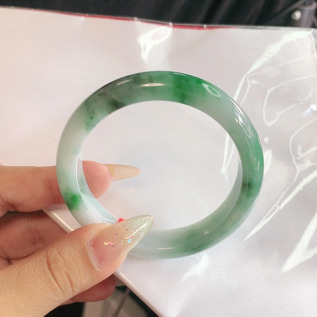 未镶嵌手镯翡翠平**子53圈0017