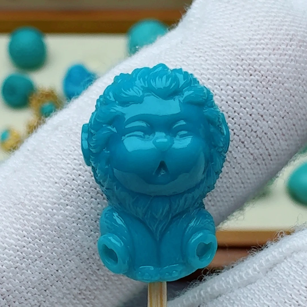 绿松石未镶嵌狮子11.7