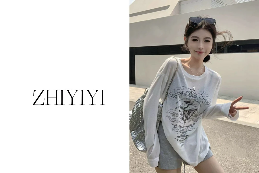 【ZHIYIYI】娟子推荐  2561款时尚百搭圆领印花扩版防晒T恤