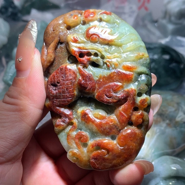 翡翠未镶嵌颈饰保真天然A货翡翠