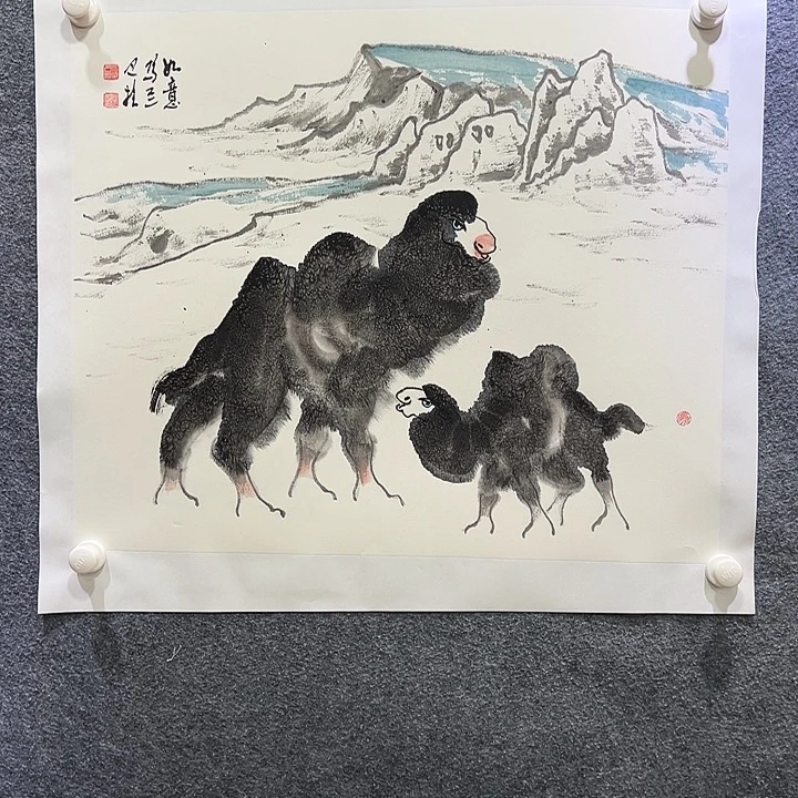 国画知鱼之乐纯手绘