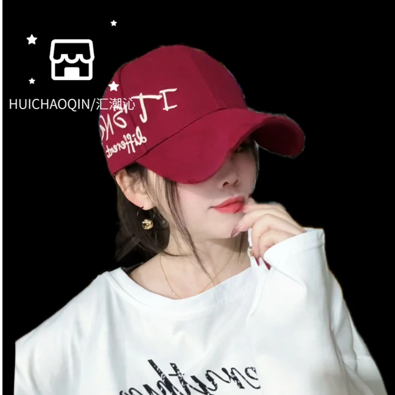 D-18加大帽檐鸭舌帽帽子冬季夏季韩版休闲简约大头围棒球帽情侣