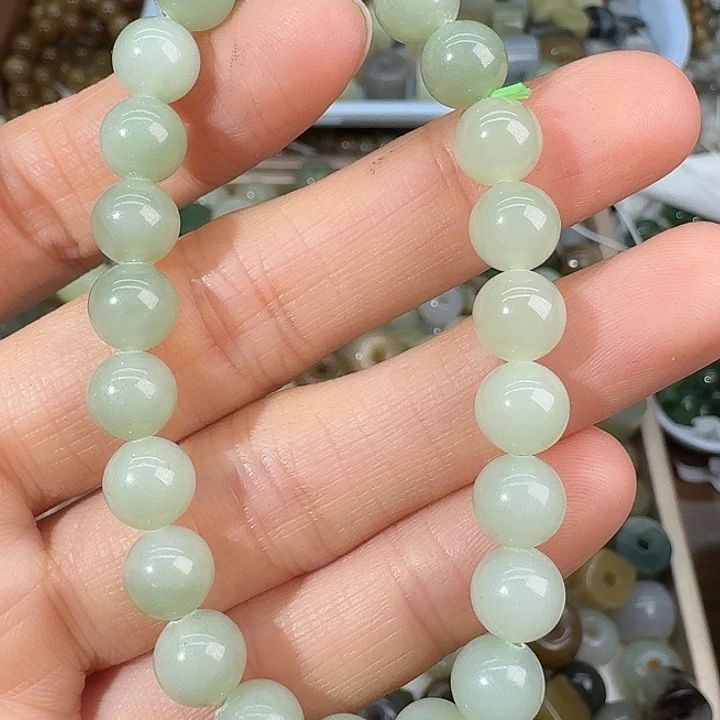 和田玉未镶嵌颈饰8mm