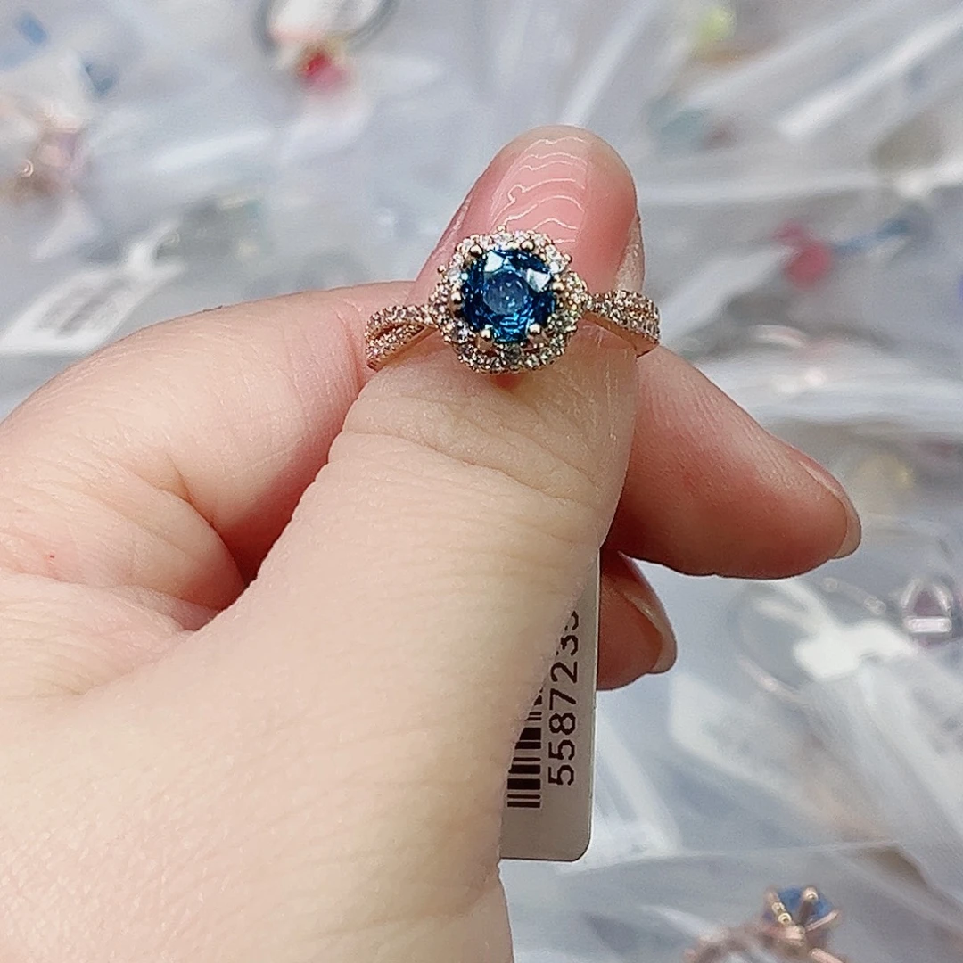 莫桑石非金属B K枚爱莎深蓝玫瑰一卡-16