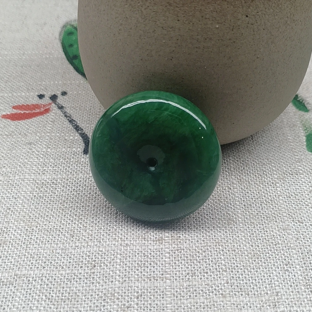 【旺财珠宝】C63和田玉碧玉平安扣