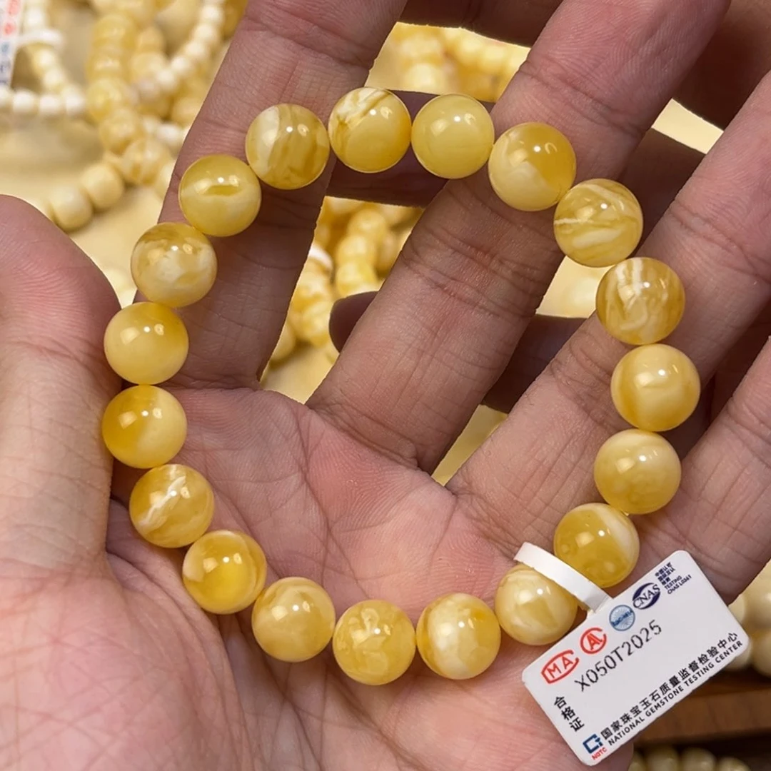 未镶嵌蜜蜡手串蜜蜡手串10mm