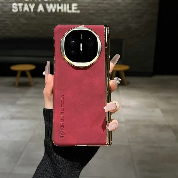 防摔适用华为matex6手机壳x5配件折叠屏电镀中轴保护华为x5手机壳