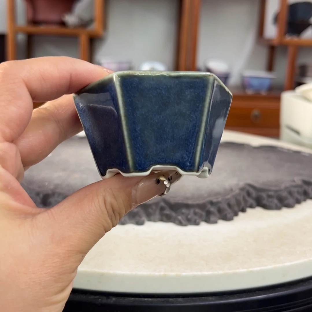 紫砂花盆瑕疵3.5-6。。。