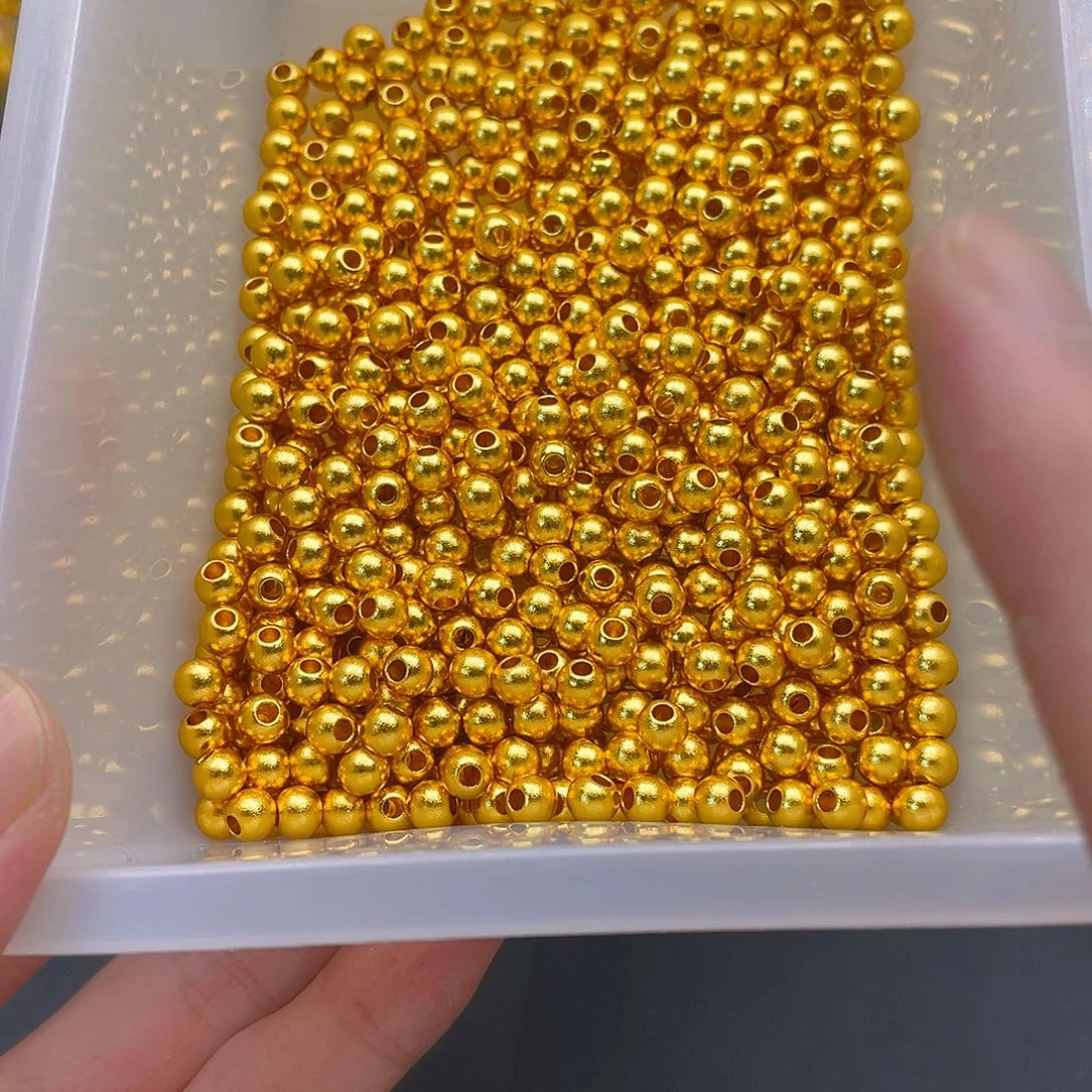 锆石铜合金新款高货古法珠6mm50颗
