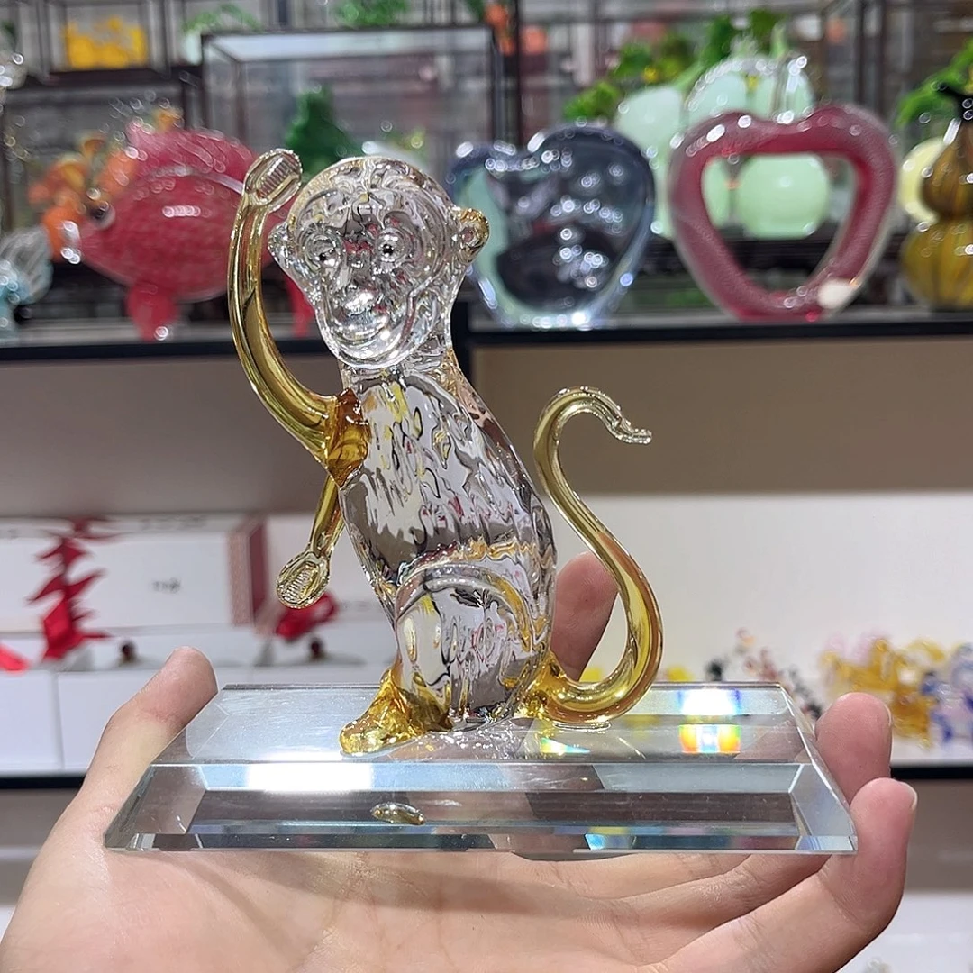 有机玻璃琉璃生肖猴摆件