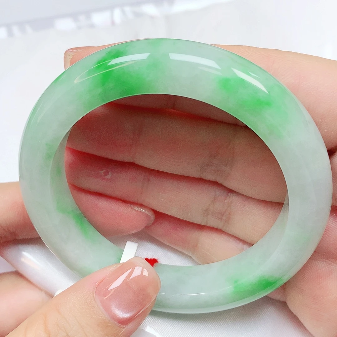 翡翠未镶嵌手镯抖音902