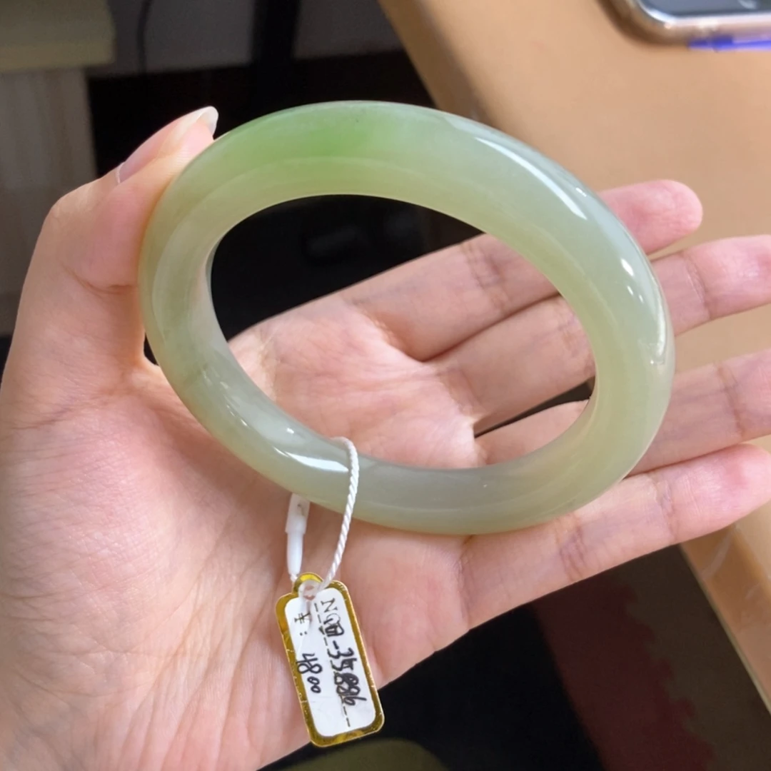 【闪购商品】和田玉（翠青玉）手镯未镶嵌5859翠晴