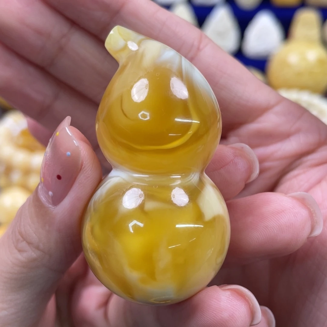 裸石蜜蜡未镶嵌琥珀蜜蜡葫芦吊坠