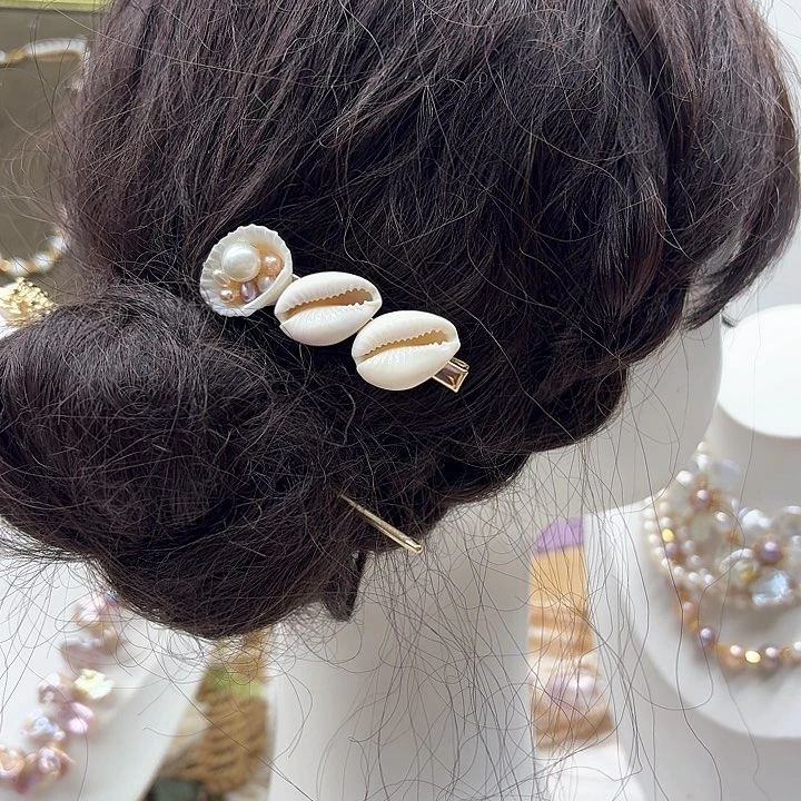 淡水珍珠发饰银S925镶嵌