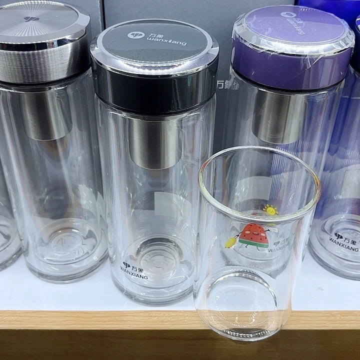 万象品牌双层玻璃杯V278-430橄榄小杯子